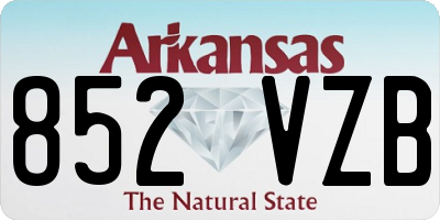 AR license plate 852VZB