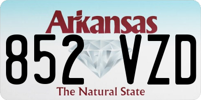 AR license plate 852VZD