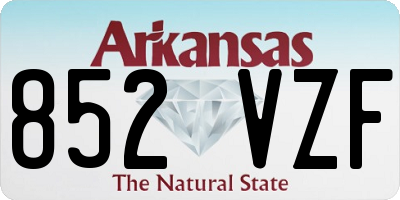 AR license plate 852VZF