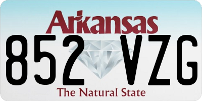 AR license plate 852VZG