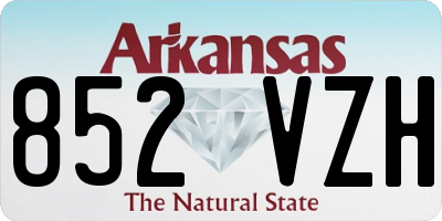 AR license plate 852VZH
