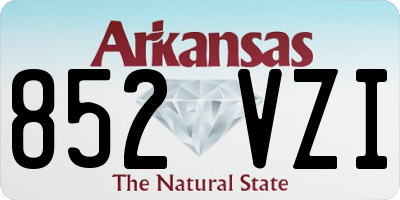 AR license plate 852VZI