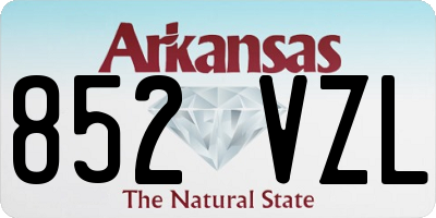 AR license plate 852VZL