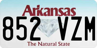 AR license plate 852VZM