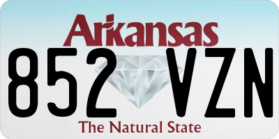 AR license plate 852VZN