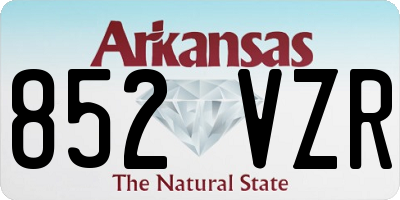 AR license plate 852VZR