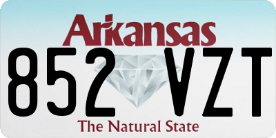 AR license plate 852VZT