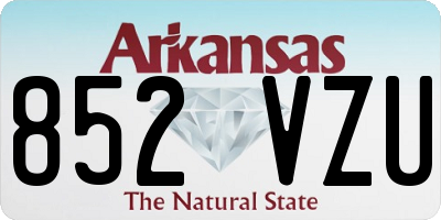 AR license plate 852VZU