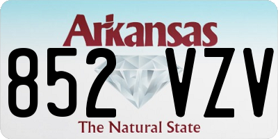 AR license plate 852VZV