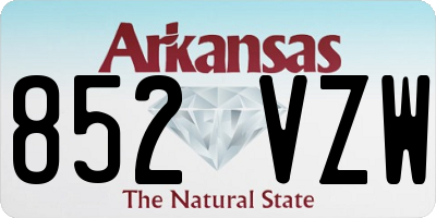AR license plate 852VZW