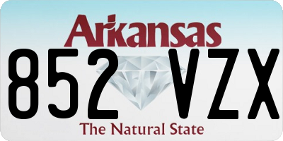 AR license plate 852VZX