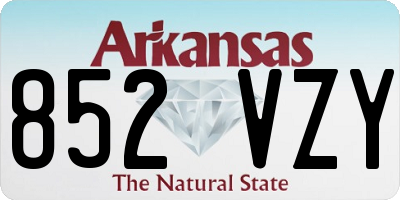 AR license plate 852VZY