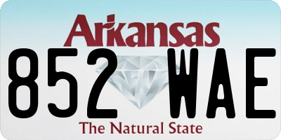 AR license plate 852WAE