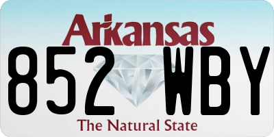 AR license plate 852WBY