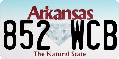 AR license plate 852WCB