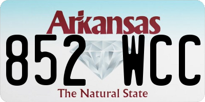 AR license plate 852WCC