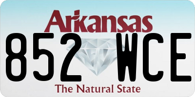 AR license plate 852WCE