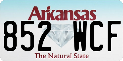 AR license plate 852WCF