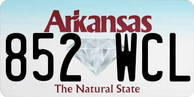 AR license plate 852WCL