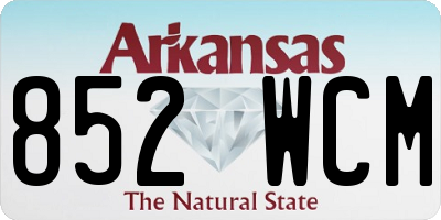 AR license plate 852WCM