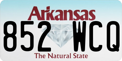 AR license plate 852WCQ