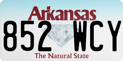 AR license plate 852WCY