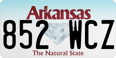 AR license plate 852WCZ