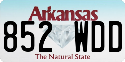 AR license plate 852WDD