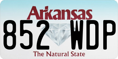 AR license plate 852WDP