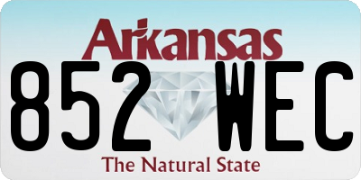 AR license plate 852WEC