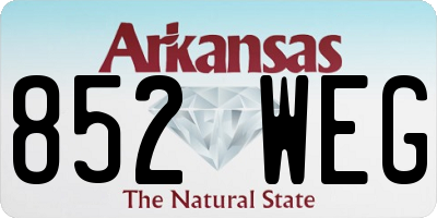 AR license plate 852WEG