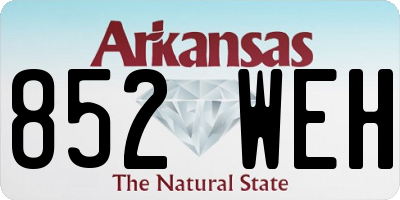 AR license plate 852WEH