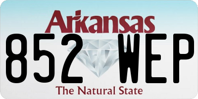 AR license plate 852WEP