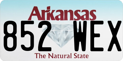 AR license plate 852WEX