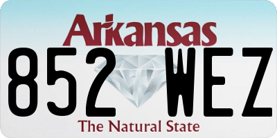 AR license plate 852WEZ
