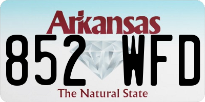 AR license plate 852WFD