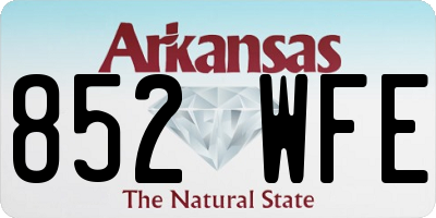 AR license plate 852WFE