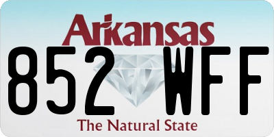 AR license plate 852WFF