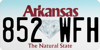 AR license plate 852WFH