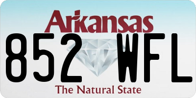 AR license plate 852WFL