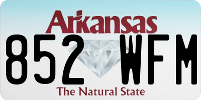 AR license plate 852WFM