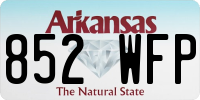 AR license plate 852WFP