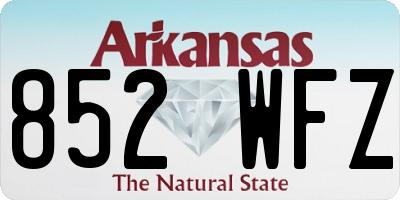 AR license plate 852WFZ