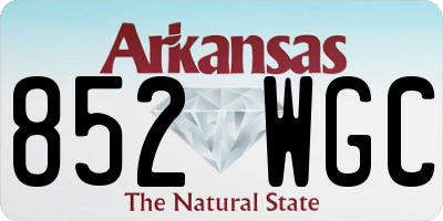 AR license plate 852WGC