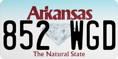 AR license plate 852WGD