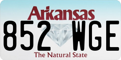 AR license plate 852WGE