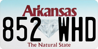 AR license plate 852WHD