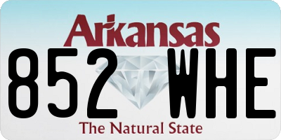 AR license plate 852WHE