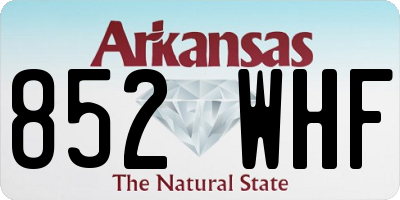 AR license plate 852WHF