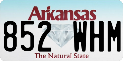 AR license plate 852WHM